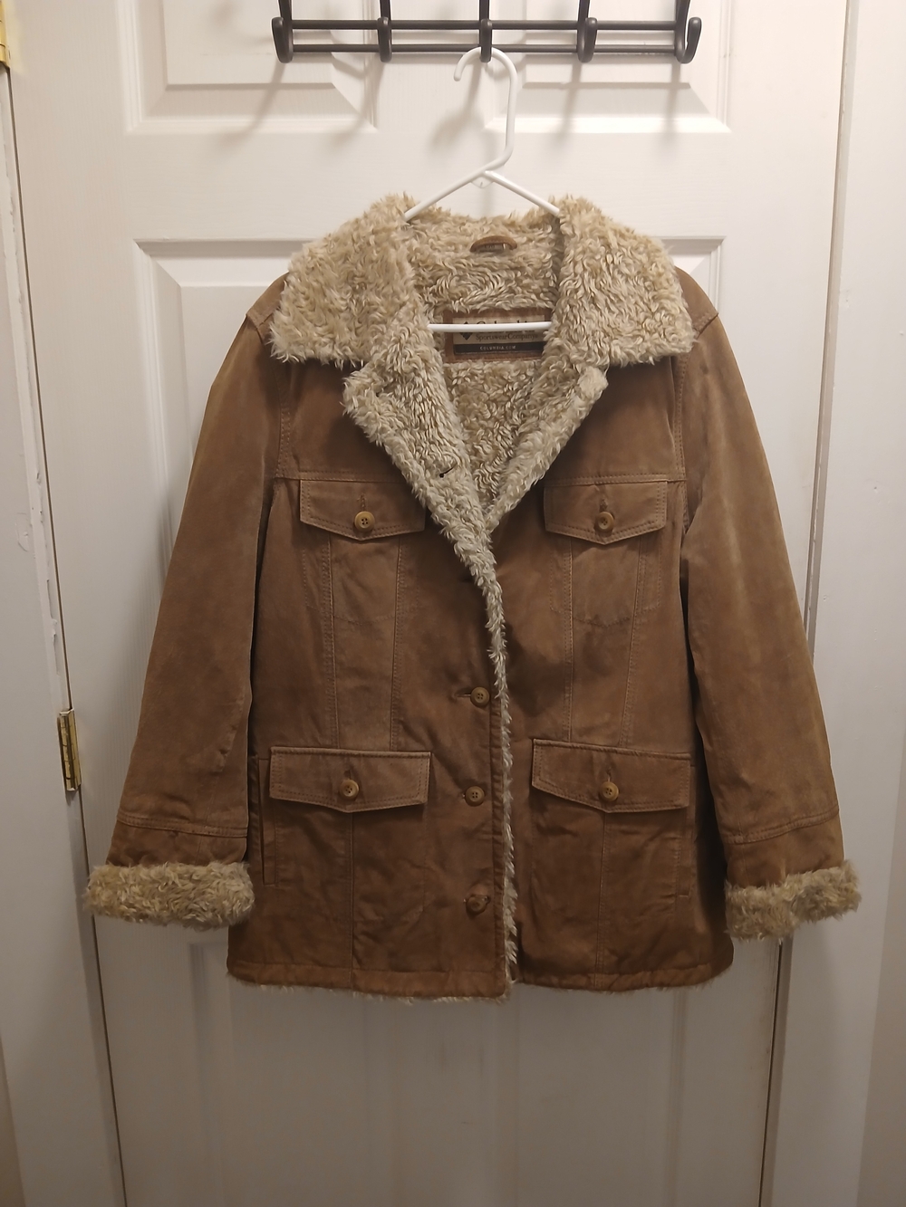 Vintage Womens Large, Leather Columbia Coat